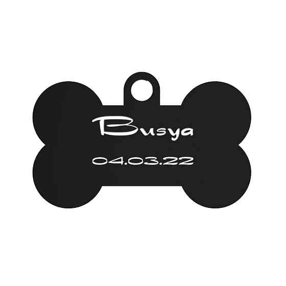 Адресник для собаки Black 50x35мм Київ