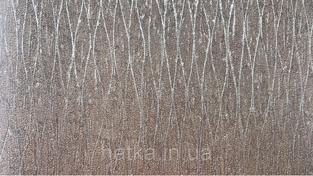 Шпалери вінілові на флізеліні Marburg Loft 0.53х10 коричневі срібні смуги Київ - фото 2