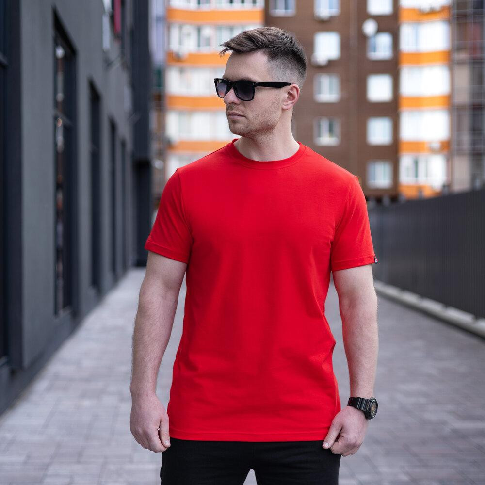 Мужская хлопковая футболка Pobedov Peremoga красная Киев - изображение 4