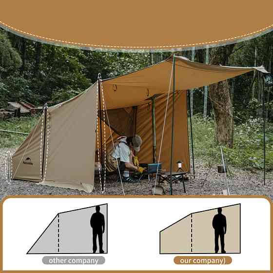 Намет одномісний із тентом Naturehike CNK2450WS026, коричневий Київ