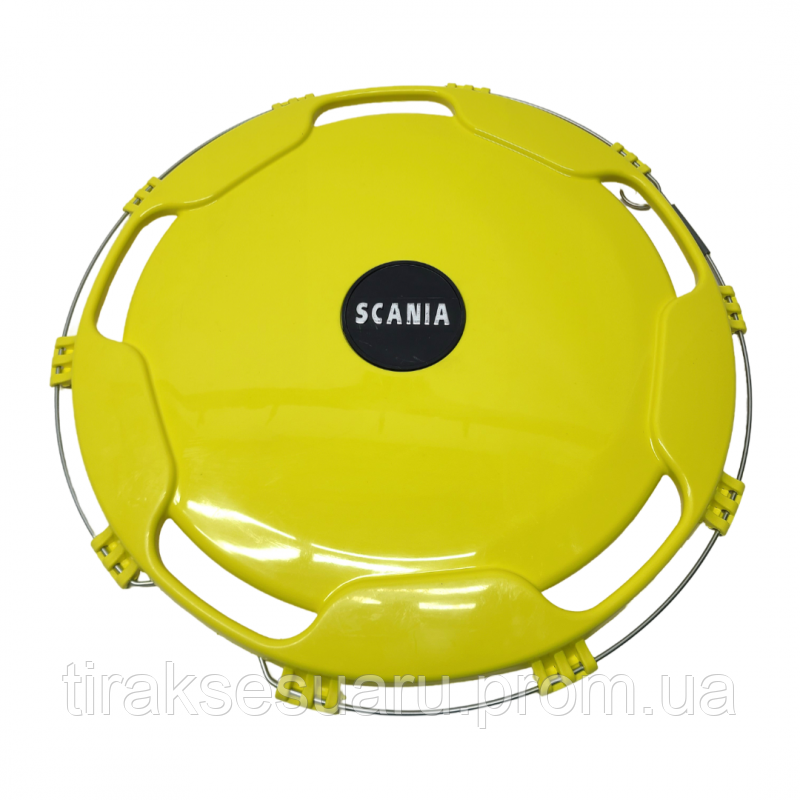 Ковпак колеса 22.5 задній (пластик,жовтий із логотипом) Scania. Ковпаки на колеса 22.5 задні Луцьк - фото 1