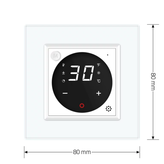 Розумний Wi-Fi терморегулятор (термостат) сенсорний програмований для водяної теплої підлоги LIVOLO, білий скляний (VL-M7FCQ1Z2-2WP) Коломия