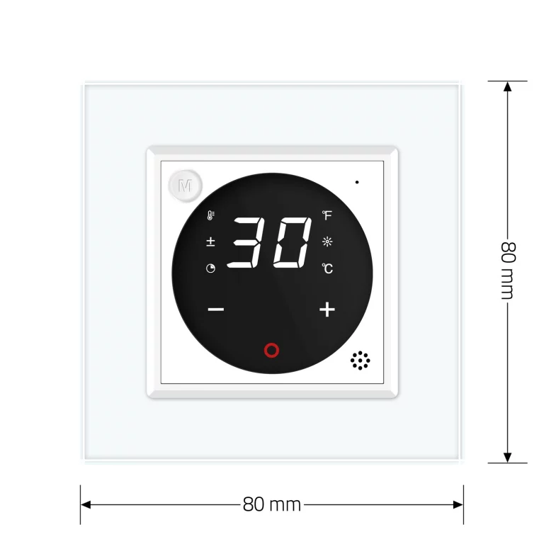 Розумний Wi-Fi терморегулятор (термостат) сенсорний програмований для водяної теплої підлоги LIVOLO, білий скляний (VL-M7FCQ1Z2-2WP) Коломия - фото 5