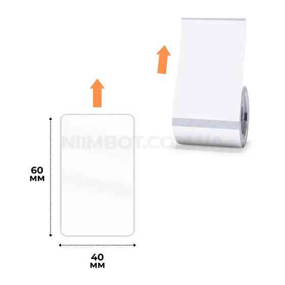 Стикеры этикетки для термопринтера NIIMBOT TT40*60-125 Transparent For B1/B21/B3S A2G88318501 Одесса