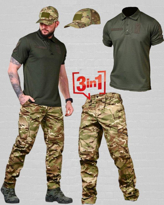 Літній тактичний костюм поло ПП7677 Одеса - фото 1