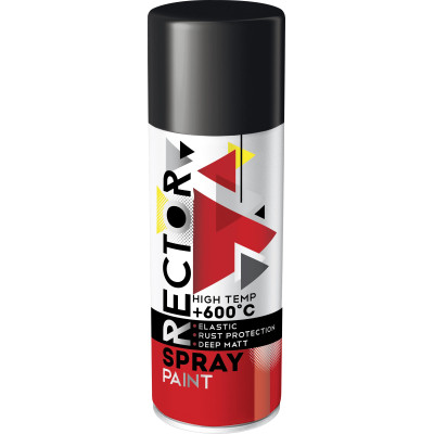 Аэрозольная краска для автомобиля RECTOR жаростійка чорна, в аер. упаковці 400 мл (000013237) Винница - изображение 1