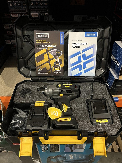 Гайковерт ударний акумуляторний ZEGOR SDPP-21BL-1100 (акум 21V 6.0Ah 1шт і зарядка) Київ - фото 9