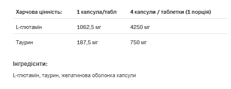 Glutamine 1250 Xtracaps - 180caps Луцьк