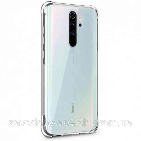 Xiaomi Redmi Note 8 pro Прозрачный чехол Антишок (углы) Одесса