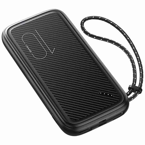 Зовнішній акумулятор Usams US-CD150 PB56 Power Bank with Lanyard 10000mah Black Київ