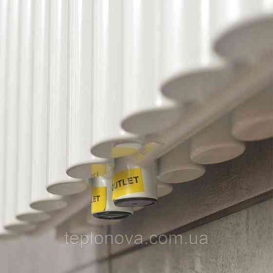 Вертикальний радіатор Ellipse Double 600х1800-10 (50 мм), anticor, білий Чернівці