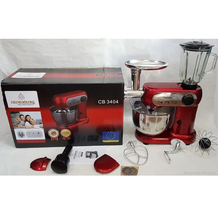 Кухонный помощник миксер тестомес планетарный Crownberg CB 3404, Мощный ручной миксер CA-46 Львов - изображение 5