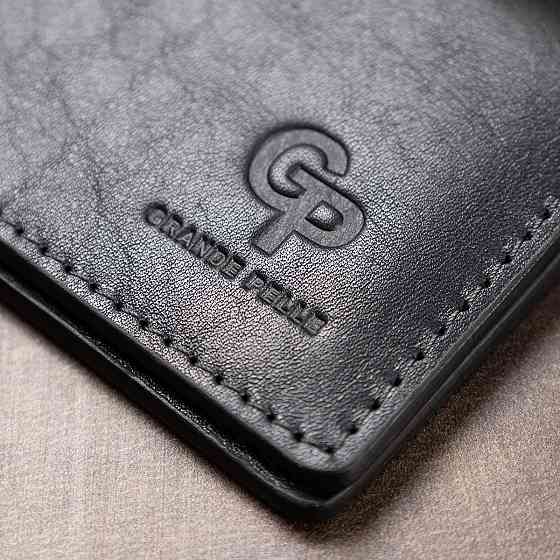 Кожаная обложка для прав GRANDE PELLE 11536 Синий Киев