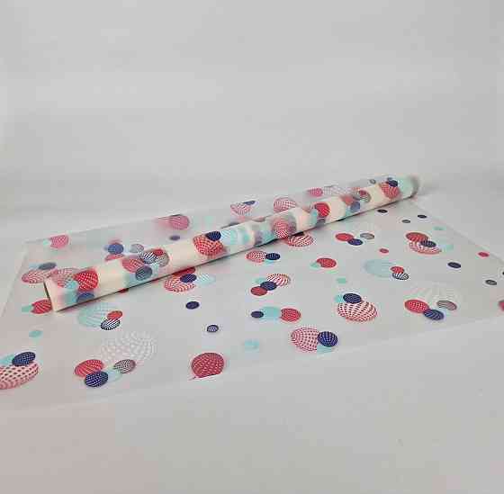 Рулон 10 м тонований "Шари" (22) плівка для квітів (h680) No 3 ЯРКО СИНІЙ (1 шт.) Харків