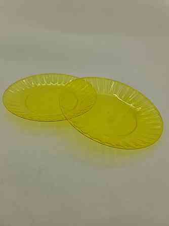 Тарілка 205 мм склоподібна, жовта, 10 шт/уп Харків