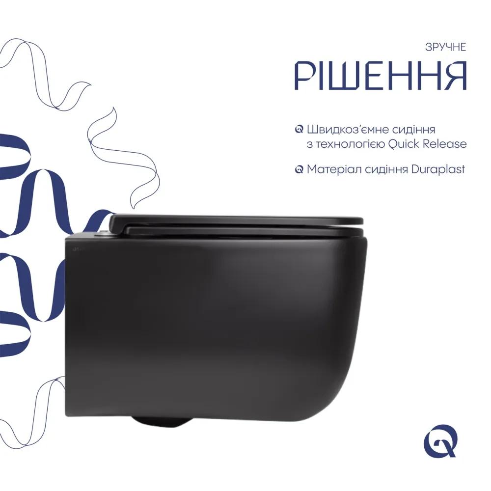 Унитаз подвесной Qtap Gemini безободковый с сиденьем Soft-close QT2533076EUQMB Киев - изображение 12
