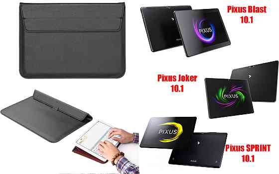Чехол-конверт VitoCase для Pixus Blast 10.1, Joker 10.1, SPRINT 10.1, с функцией подставки для планшета Черный Киев