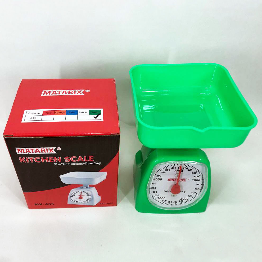 Харчові ваги для продуктів MATARIX MX-405 5 кг зеленые, Кухонні ваги для зважування на батарейках WE-27 Івано-Франківськ - фото 2