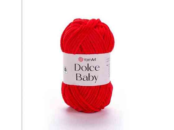 Пряжа Dolce Baby червоний 100% мікрополіестр 85м 50г 5шт/уп 748 ТМ YarnArt Київ