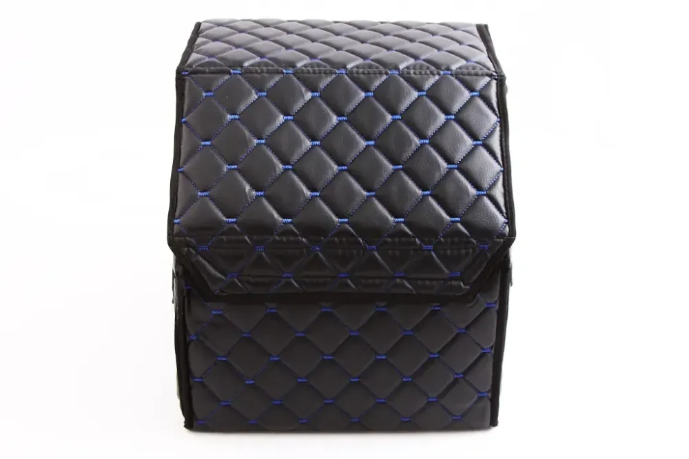 Сумка в багажник на липучках 30*30 см АвтоКомфорт чорний/синя нитка Вінниця - фото 2