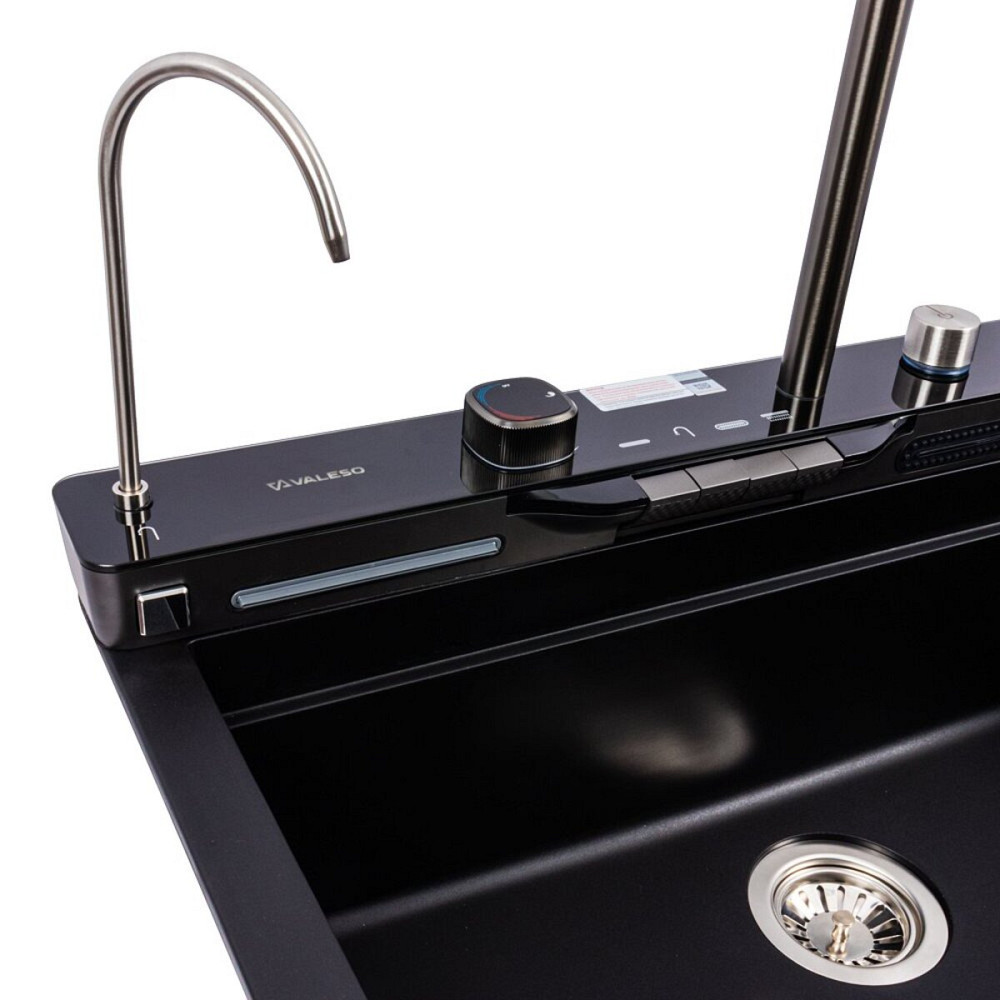 VALESO Гранітна мийка VALESO EVANORA 7546 матова Чорна Київ - фото 6