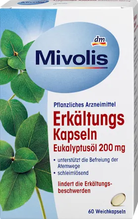 Mivolis Erkältungskapseln Eukalyptusöl 60 St Міволіс Капсули від застуди з евкаліптовою олією Львів - фото 1