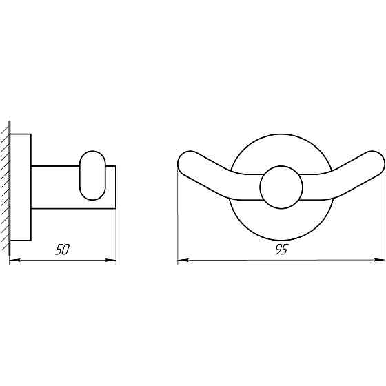 Гачок подвійний Perfect Sanitary Appliances SP 8125 Луцк