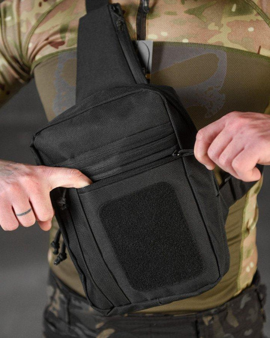 Нагрудна сумка-катура Silver knight black ВТ3950 Одеса - фото 2