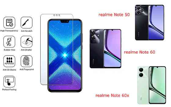 Защитное стекло NeoGlass для realme Note 50, Note 60, Note 60x – ультрапрозрачное и устойчивое Киев