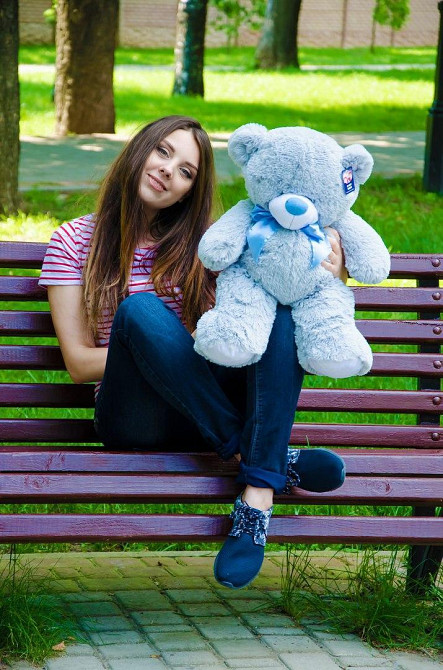 М'яка  іграшка подарунок на 8 березня плюшевий ведмедик Бойд 70 см Сірий Тернопіль - фото 1