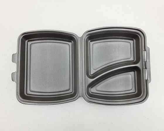 Ланч-бокс з спіненого полістиролу з кришкою (250*210*70) чорний HP-2 (125 шт) Харків