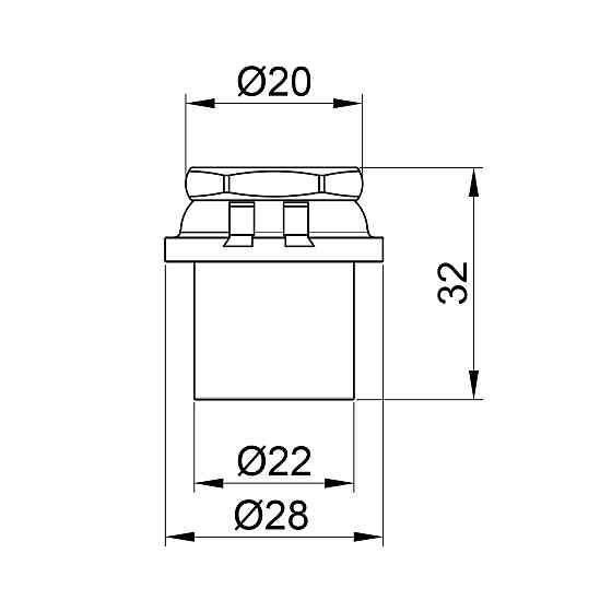 Заглушка пресс Icma 20х2 №417 Киев