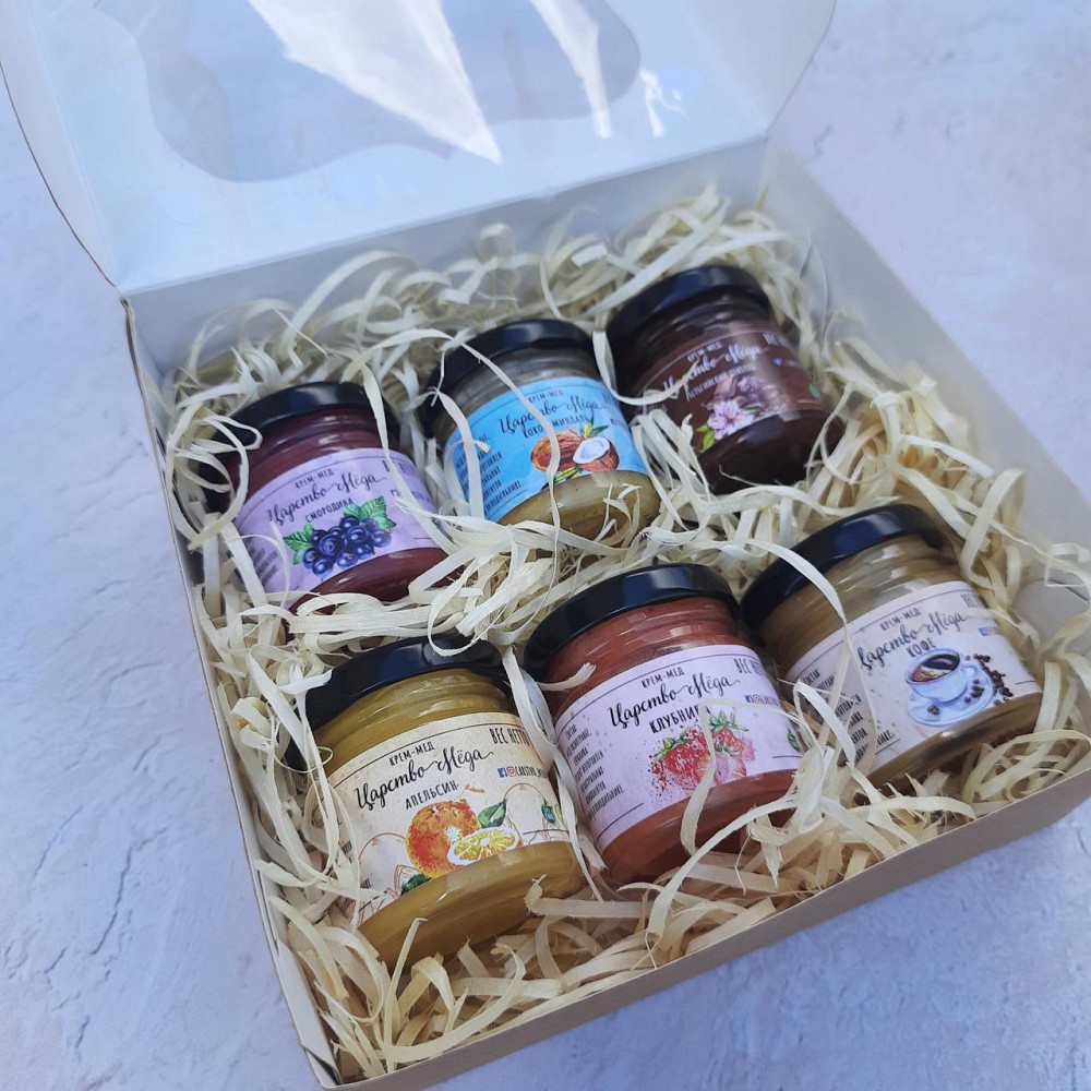 Солодкий дегустаційний подарунок з крем медом №25, 6 шт. по 50 грамів Одеса - фото 2