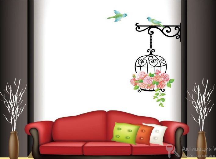 Декоративна наклейка на стіну птахів. Київ - фото 1