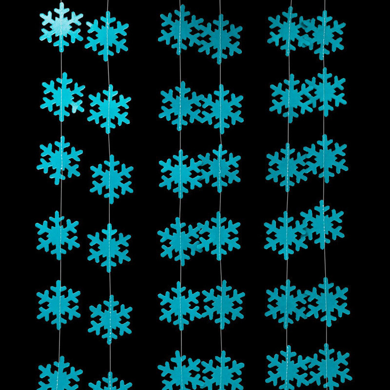 Гірлянда Сніжинки новорічна на нитці 4м 5см блакитний Київ - фото 2