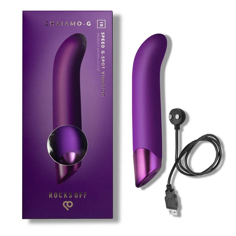 Вибратор для точки G Rocks Off Chaiamo G Purple, 10 режимов Sex Aura Киев - изображение 4