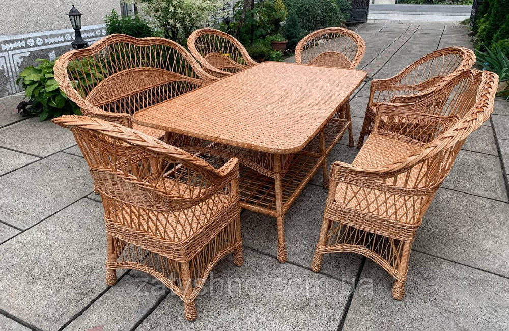 Комплект мебели большой, натуральный, плетеный из лозы Киев - изображение 1