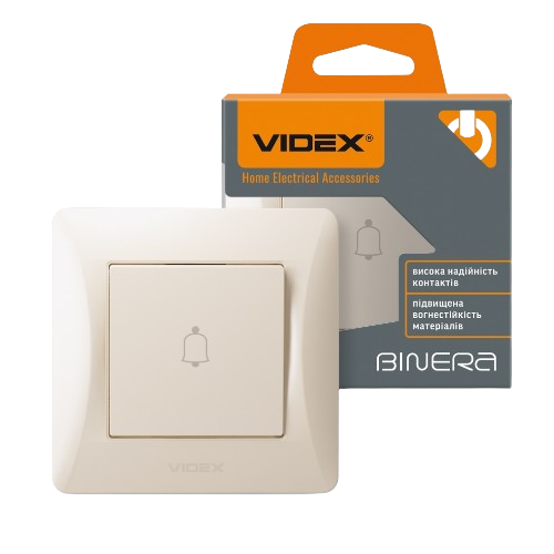 BINERA крем Клавіша дзвінка внутрішня 1кл Videx Житомир - фото 3