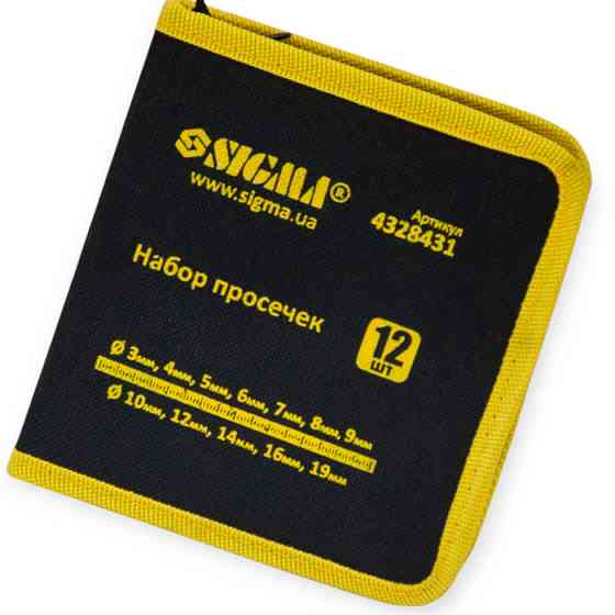 Набір просічок для вирубування прокладок 12 шт, 3-19 мм (чохол тканина) Мукачево