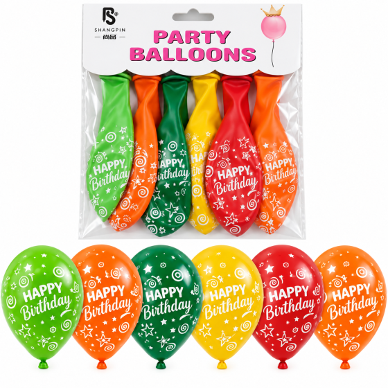 Набір повітряних куль happy birthday 6шт Київ