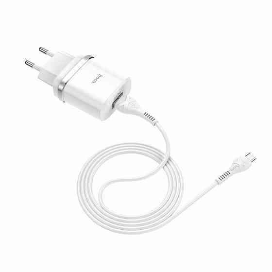 Мережевий зарядний пристрій HOCO C12Q Smart QC3.0 charger set(Micro) 18W White Київ