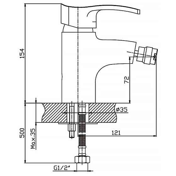 Змішувач для біде Haiba Focus 002   ( HB0112 ) 33916 Харьков