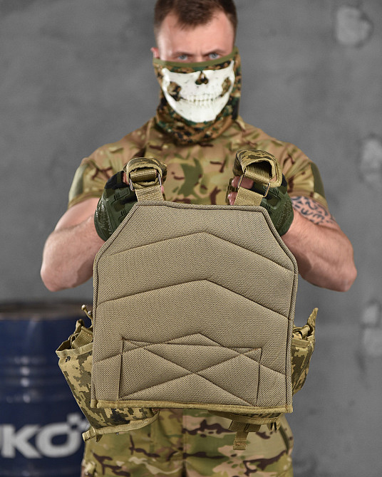 Плитоноска піксель з підсумками 4 точки скидання кордура підсумки під магазин аптечку рацію Турецька Одеса - фото 17