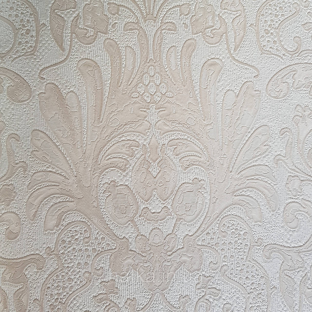 Шпалери метрові вінілові на флізелін Yuanlong Samsara метрові вензелі завитки структурні пісочний білі Київ - фото 4