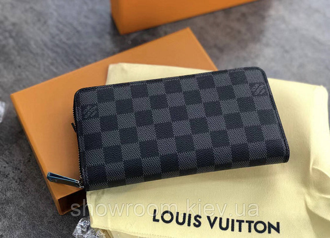 Чоловічий гаманець Louis Vuitton (60017) grey Київ - фото 2