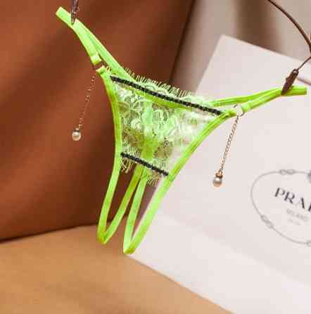 Трусики з відкритим доступом мереживні універсальний салатовий Київ