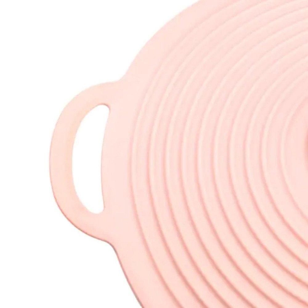 TS Kitchen Багаторазова силіконова кришка універсальна 24 х 20.4 см рожева HP34541S Киев - изображение 3