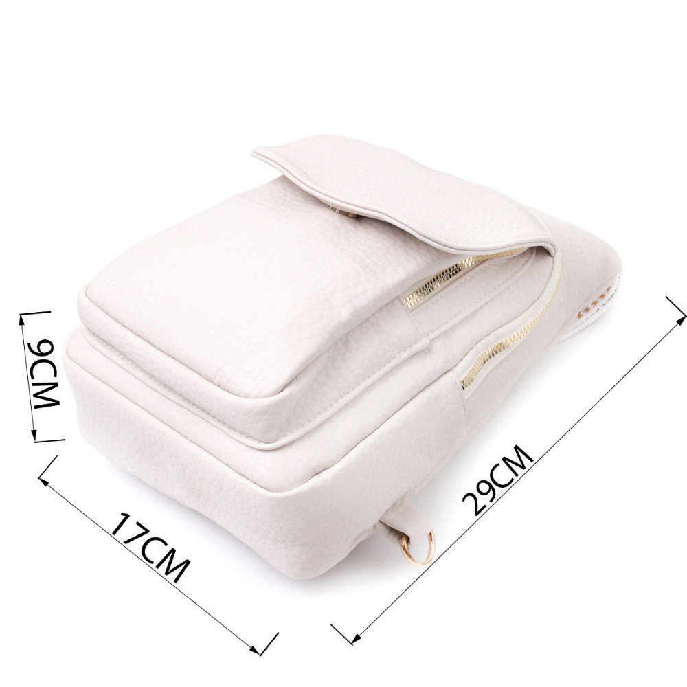 Популярна жіноча сумка з однією лямкою через плече з великозернистої екошкіри Vintage 22761 Молочний Київ - фото 3