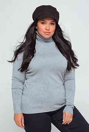 Жіночий повсякденний батальний гольф бавовна, кашемір Сірий Одеса