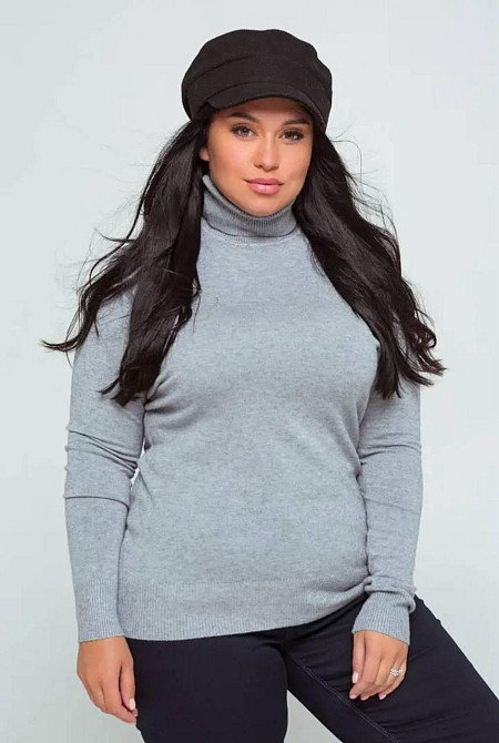 Женский повседневный батальный гольф хлопок, кашемир Серый Одесса - изображение 1